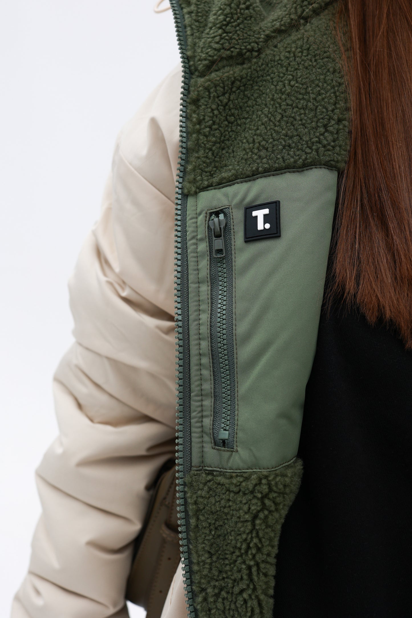 Reversible fleece + windbreaker jacket