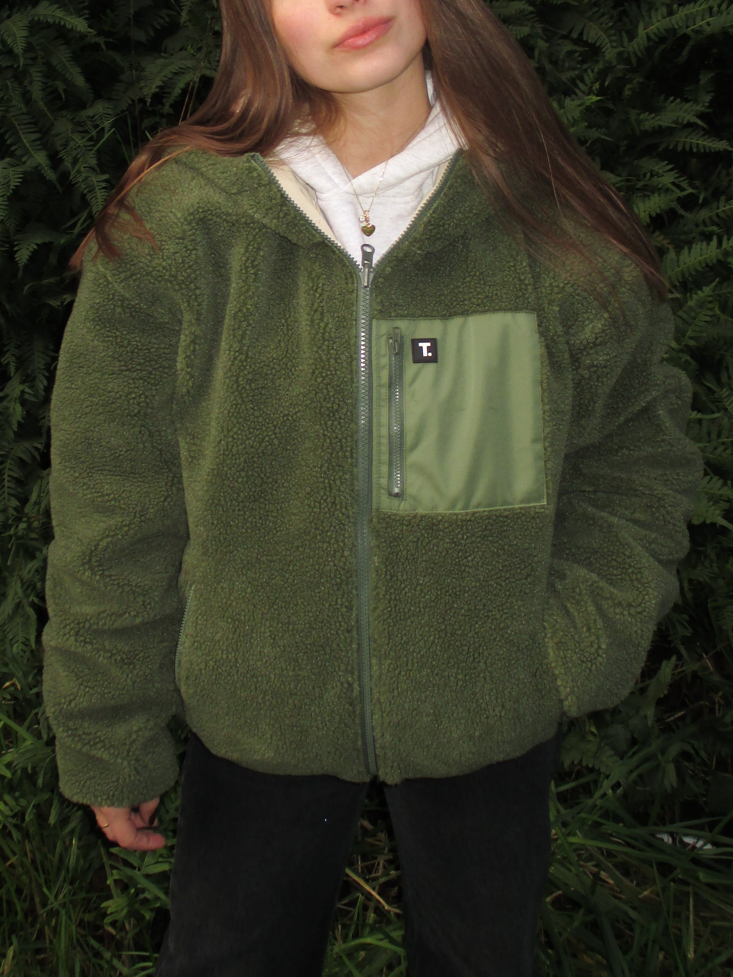Reversible fleece + windbreaker jacket