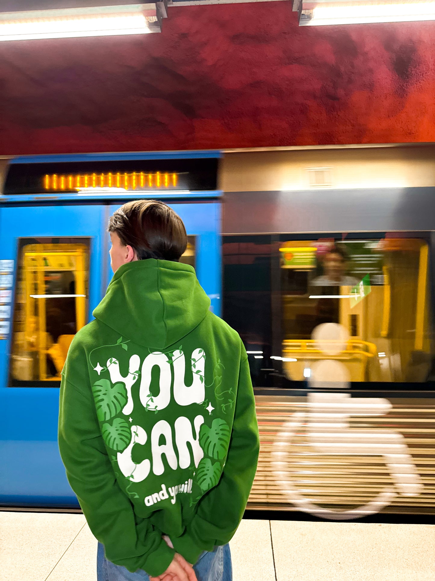 "YOU CAN" Zelená Mikina (PŘEDPRODEJ) (8709588746576)