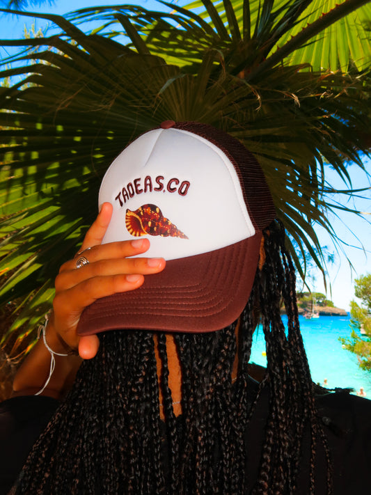 TRIO: Blue, Pink & Brown Trucker Hat (9542606291280) (9300495073616)