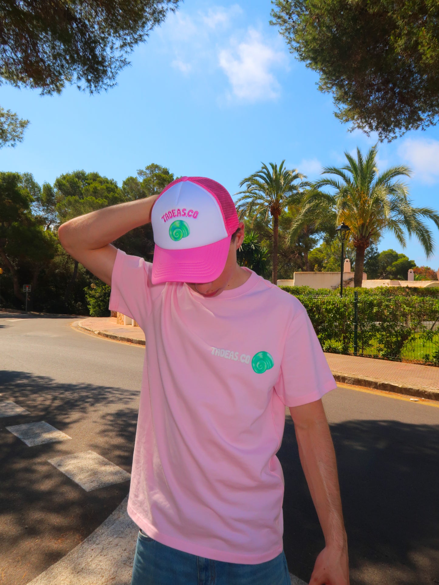 TRIO: Blue, Pink & Brown Trucker Hat (9542606291280) (9300494516560)
