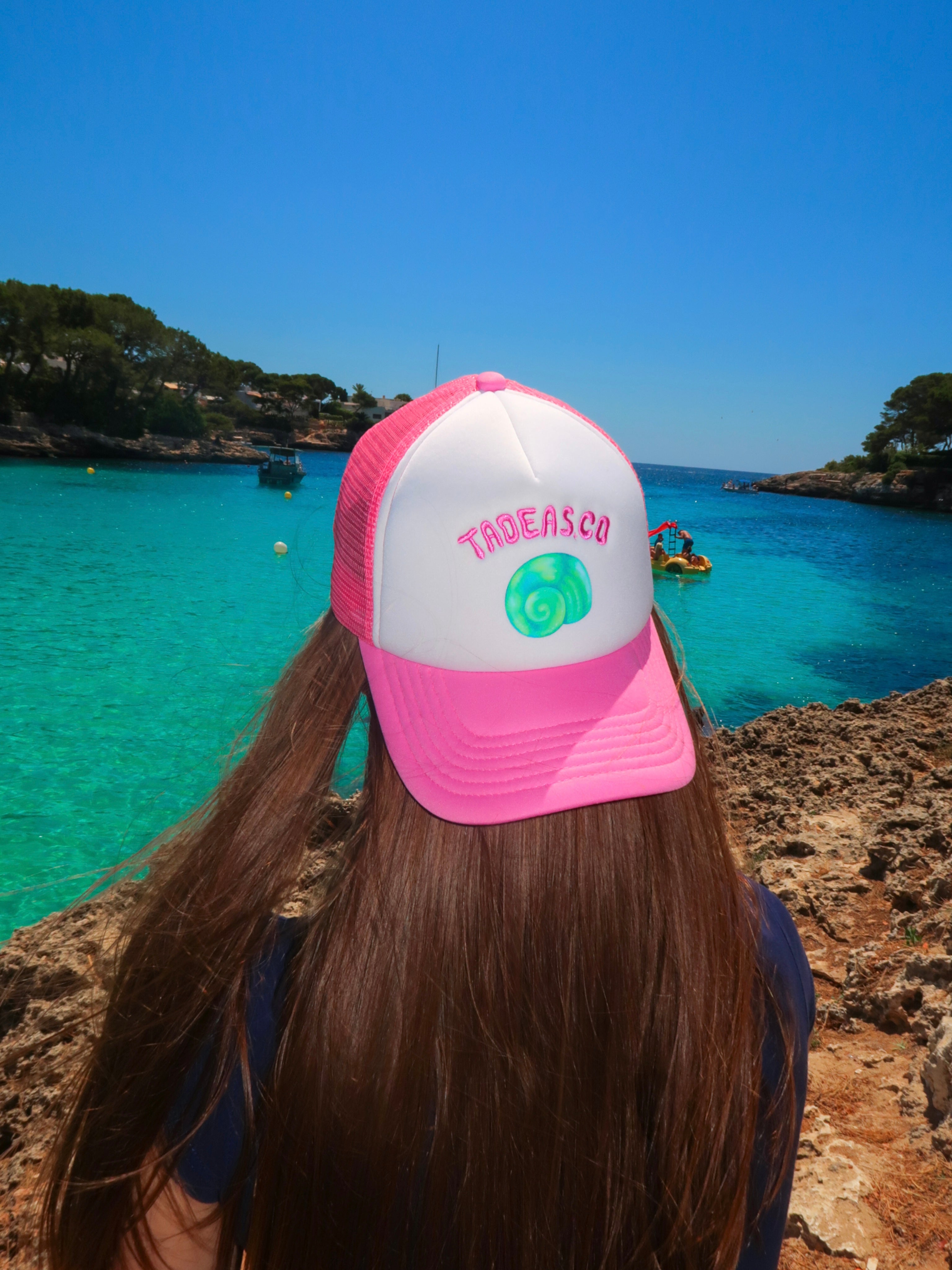 Pink trucker hat