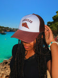 Brown trucker hat