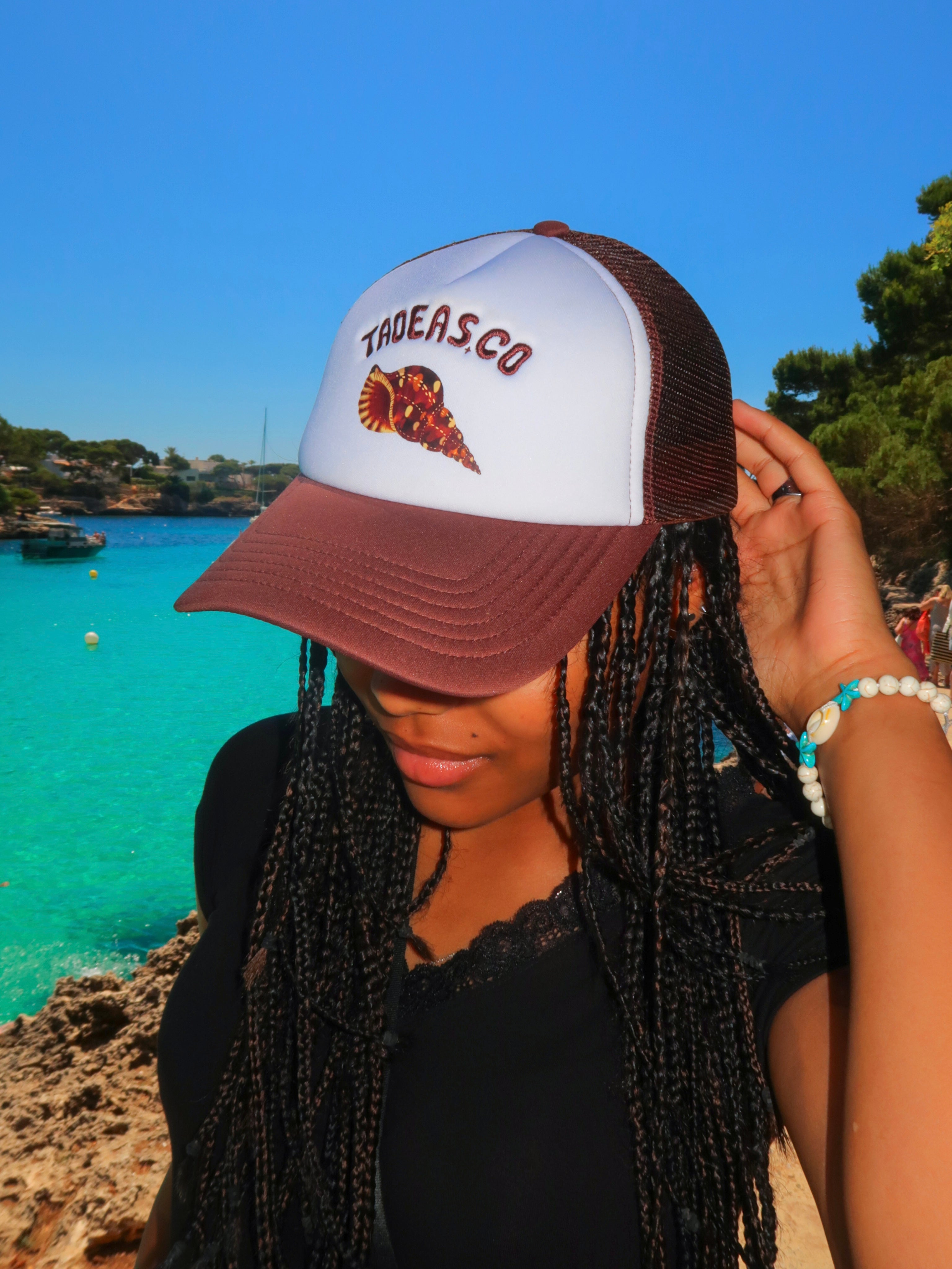 Brown trucker hat