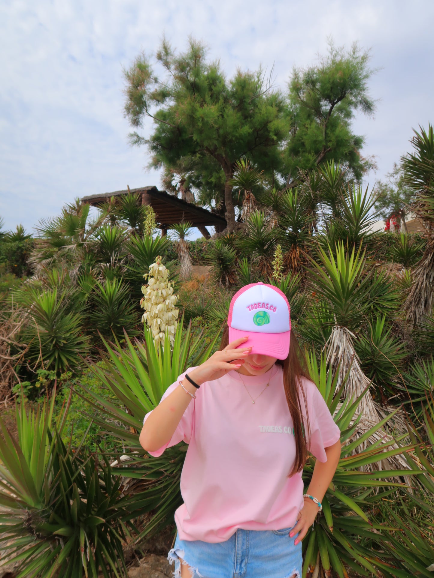 PINK TRUCKER HAT