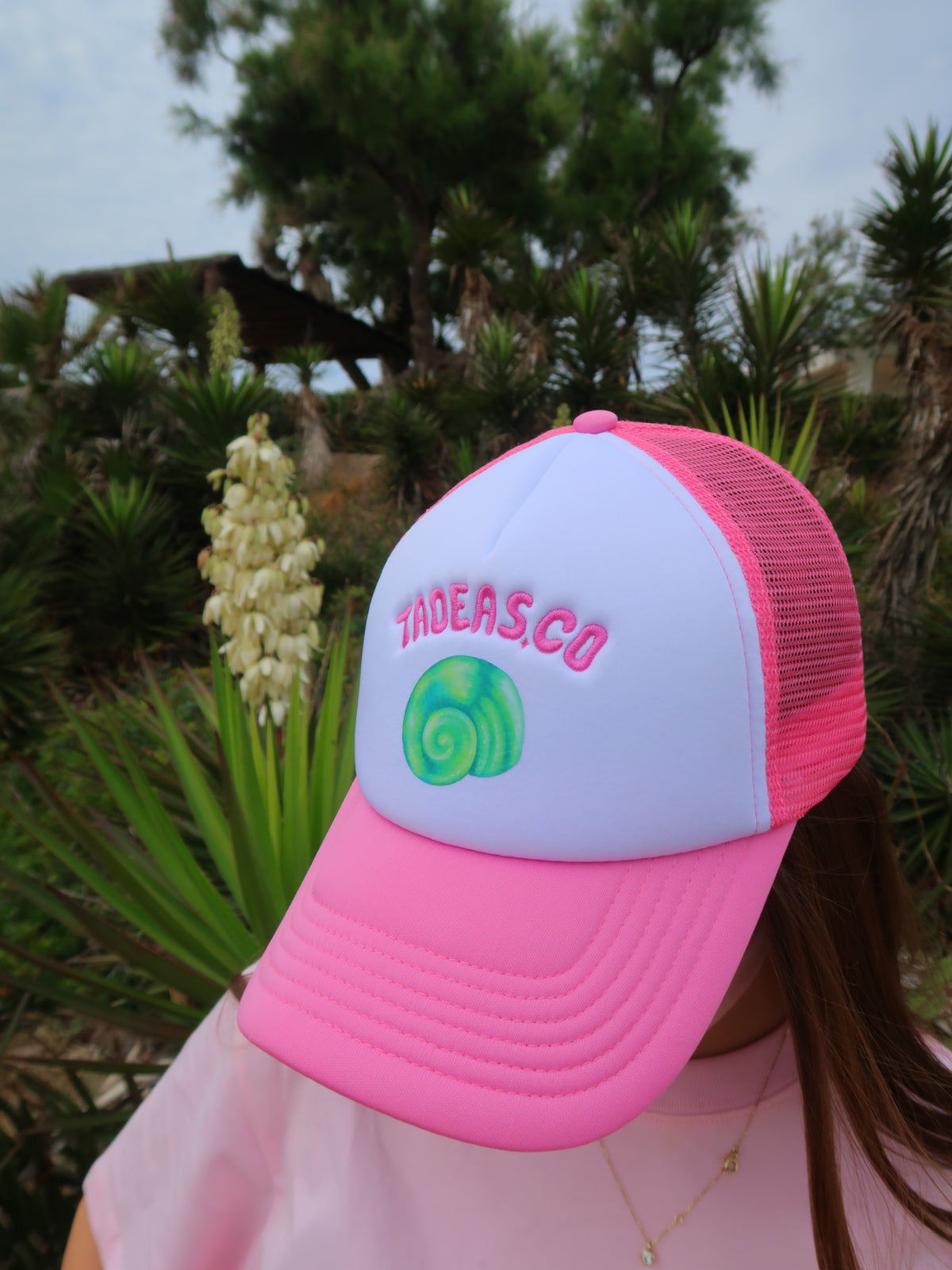 TRIO: Blue, Pink & Brown Trucker Hat (9542606291280) (9300495434064)