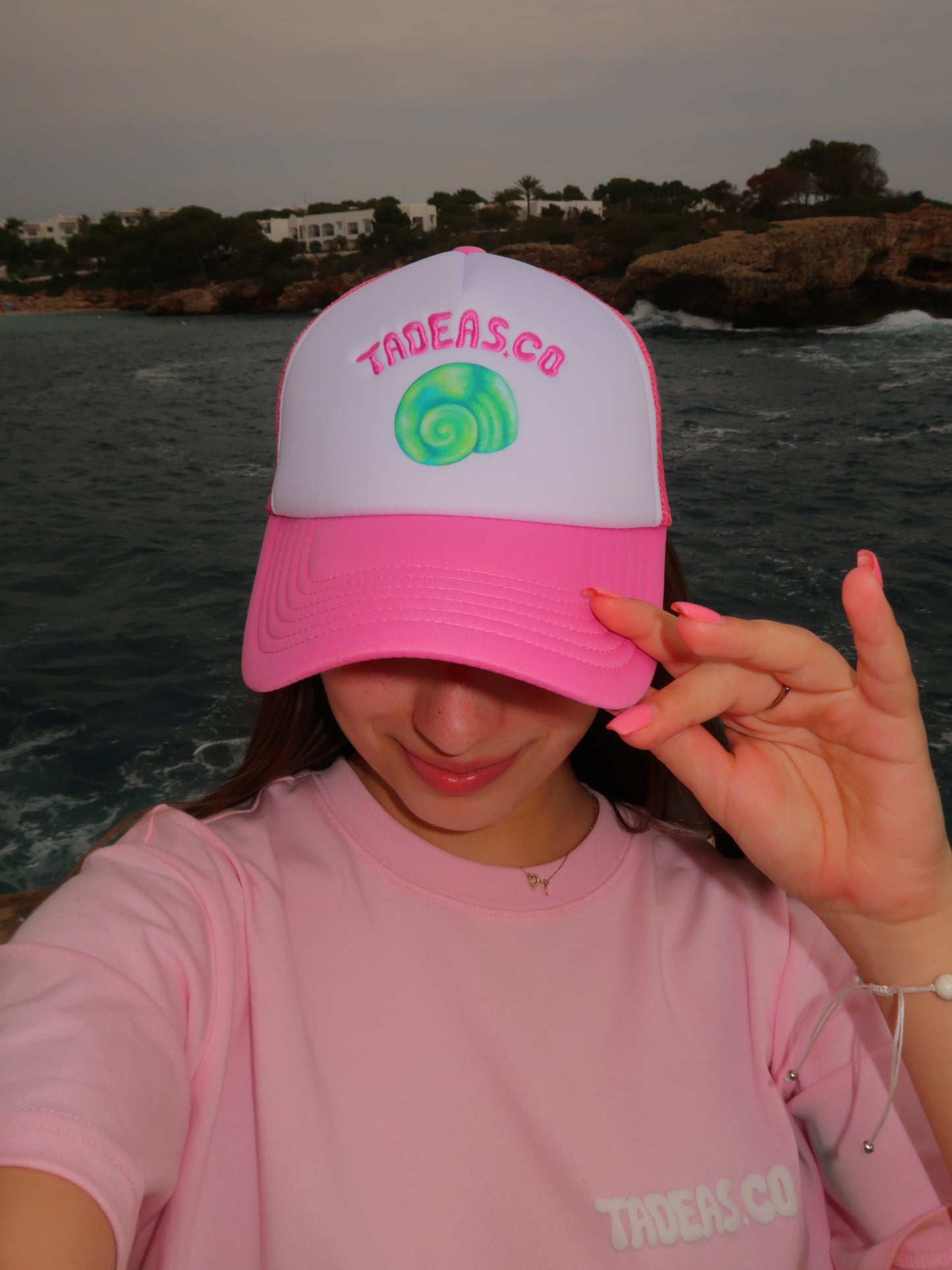 PINK TRUCKER HAT