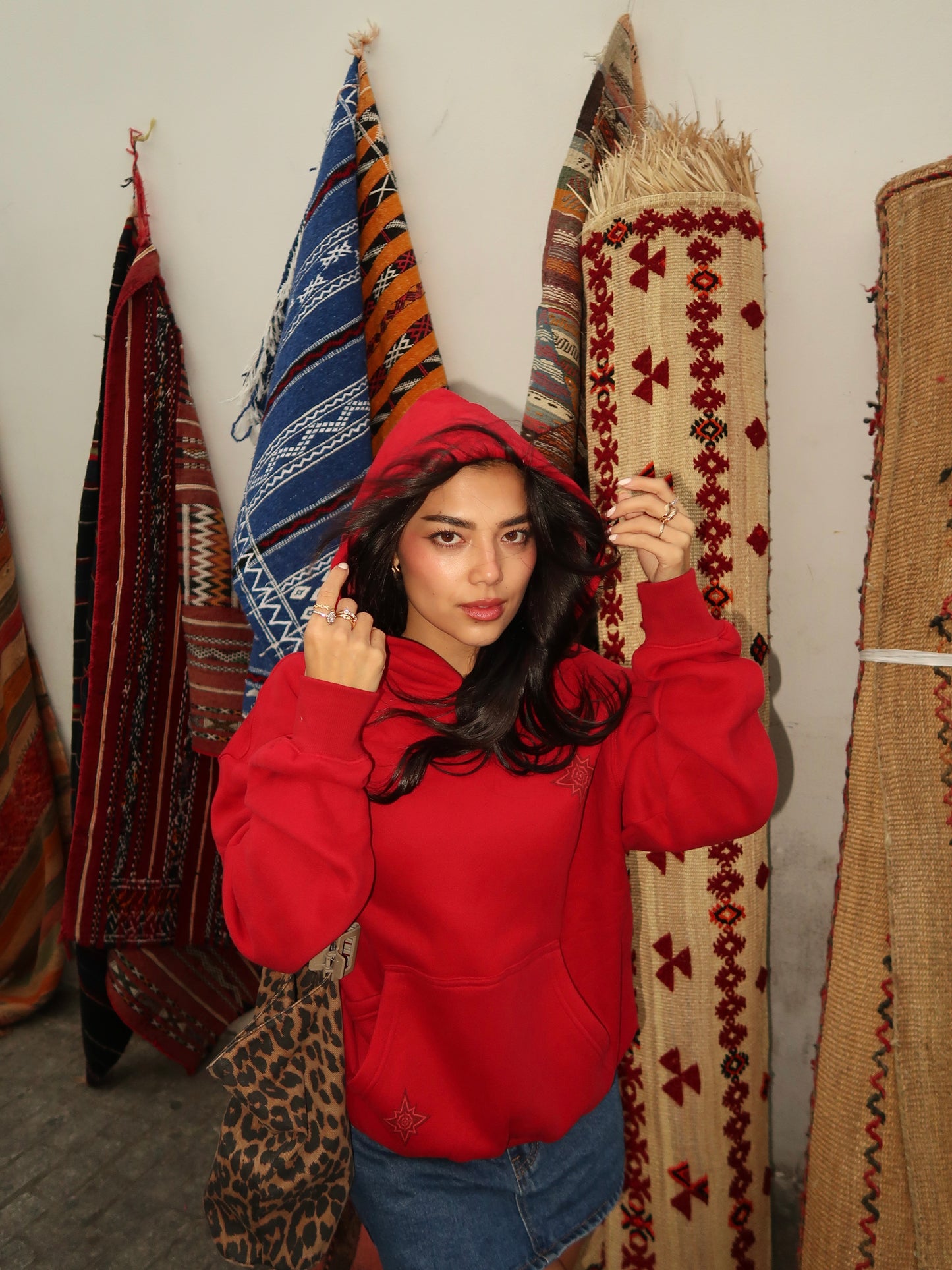 Moroccan rug hoodie