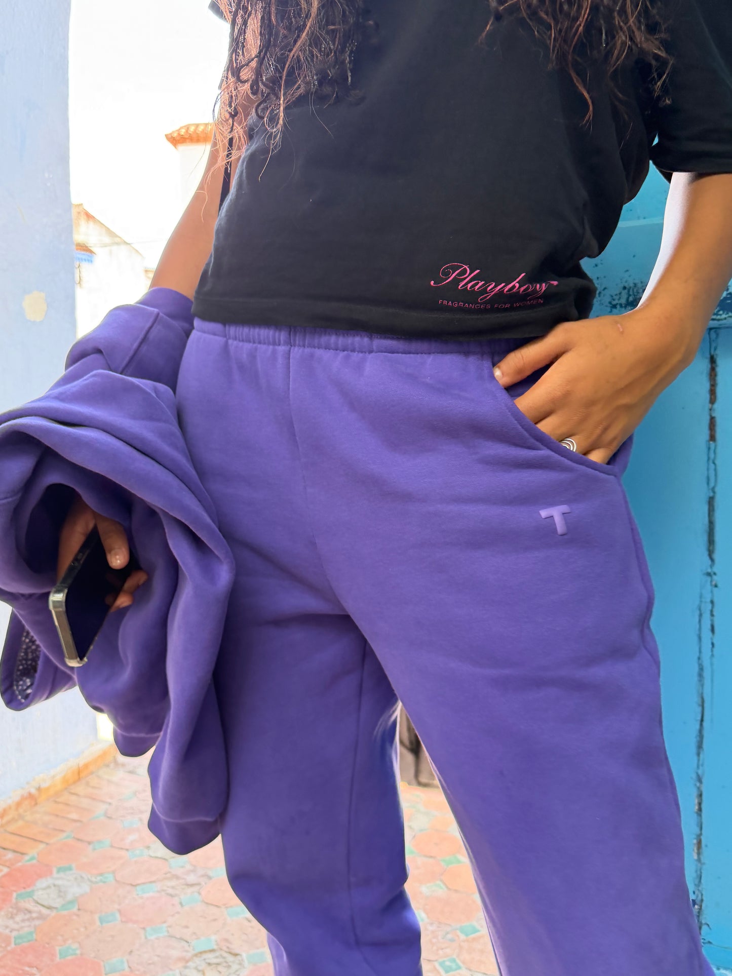 Royal purple sweatpants