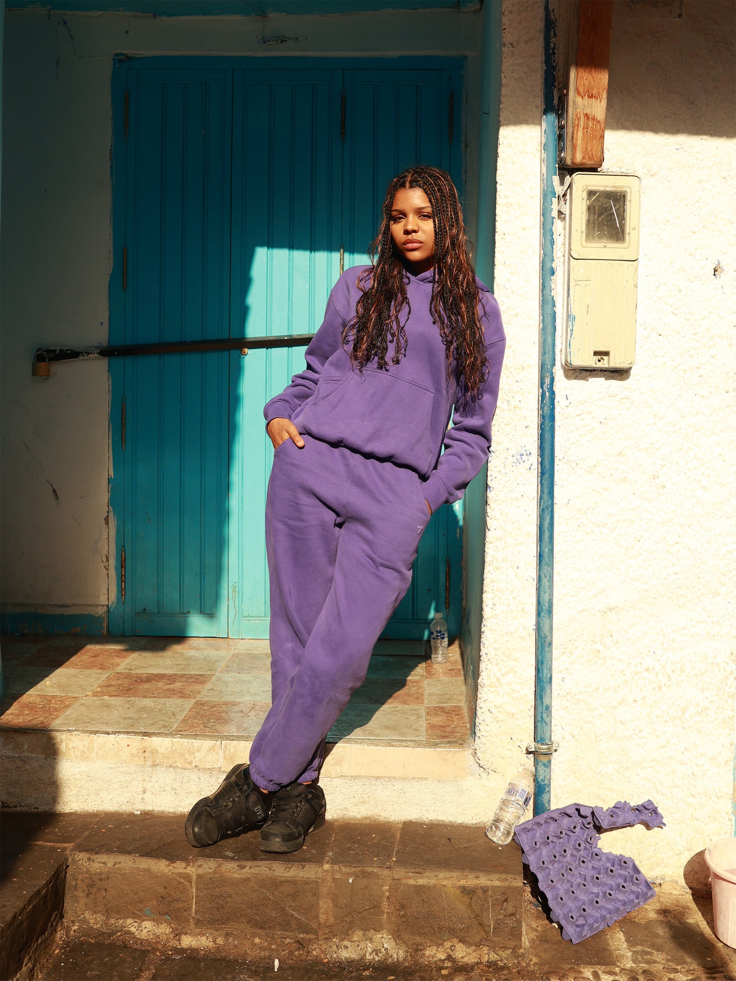 Royal purple sweatpants