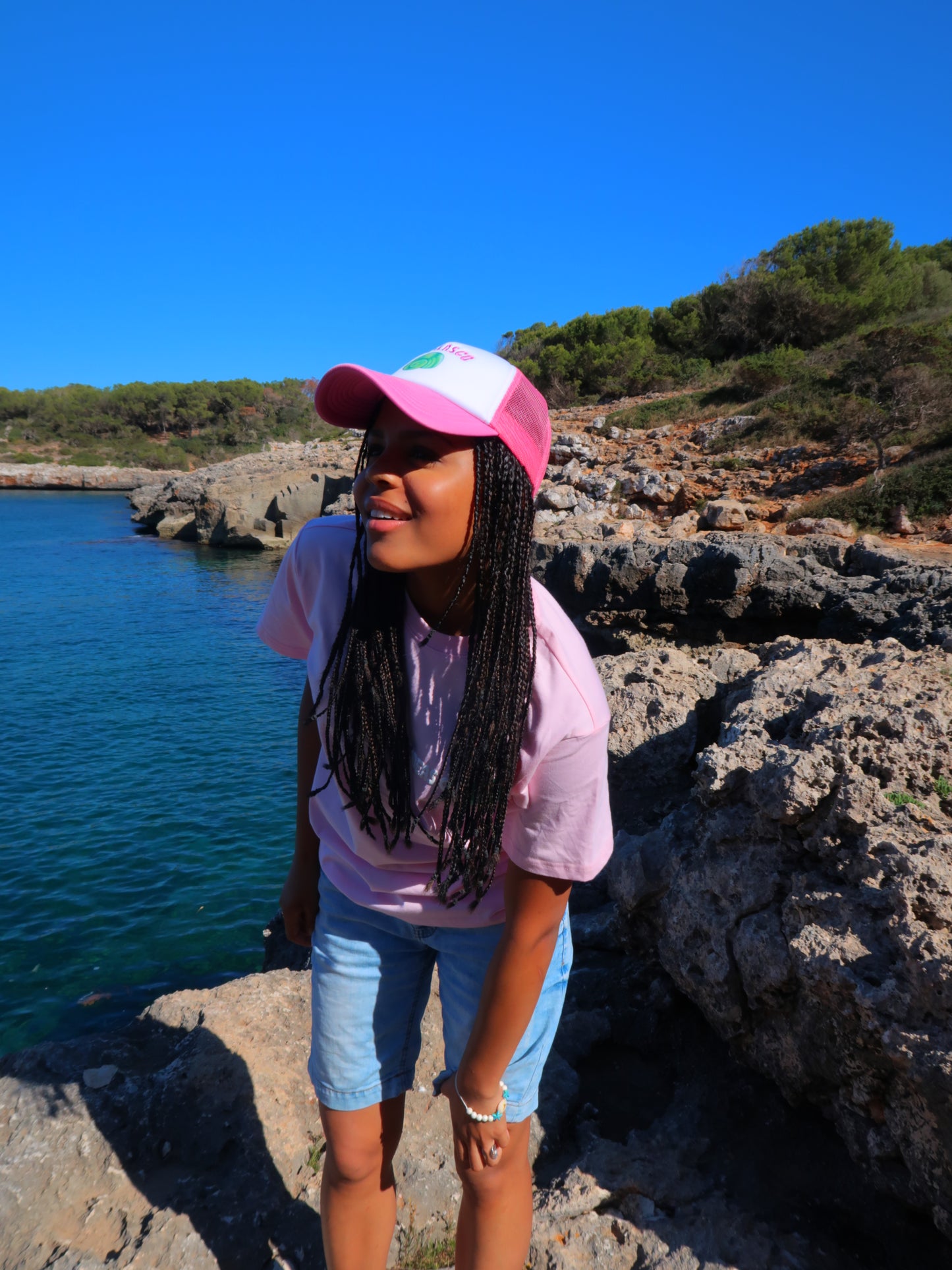 PINK TRUCKER HAT