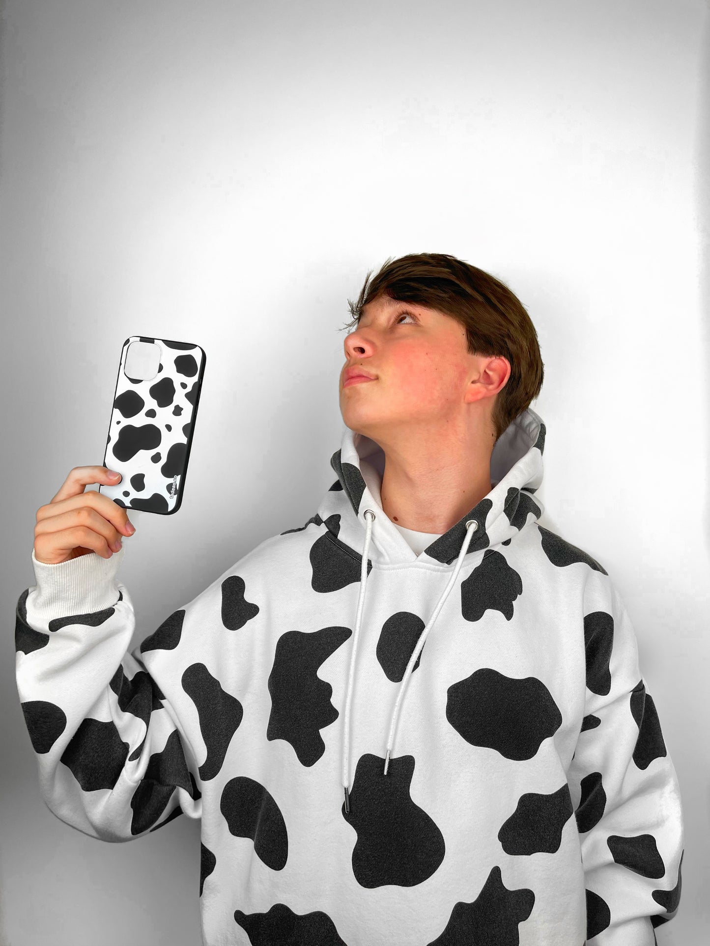 cow print mikina